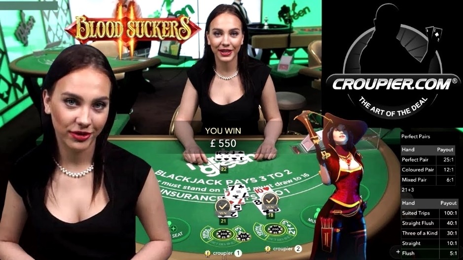 Online Blackjack and High Roller Slots! £25 to £100 Spins! BIG BETS Blood Suckers 2 at Mr Green!